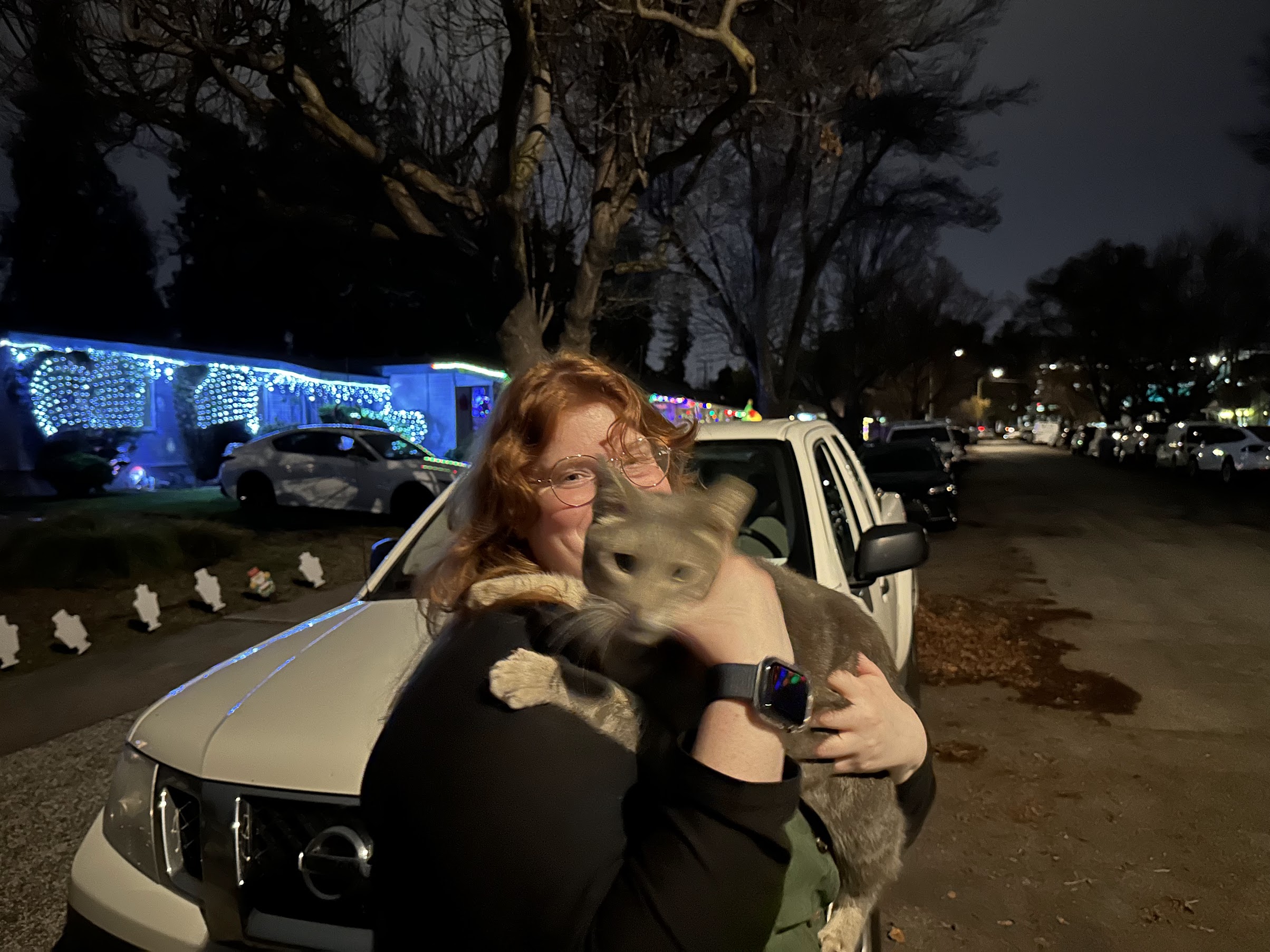 picture of Annamarie with a cat